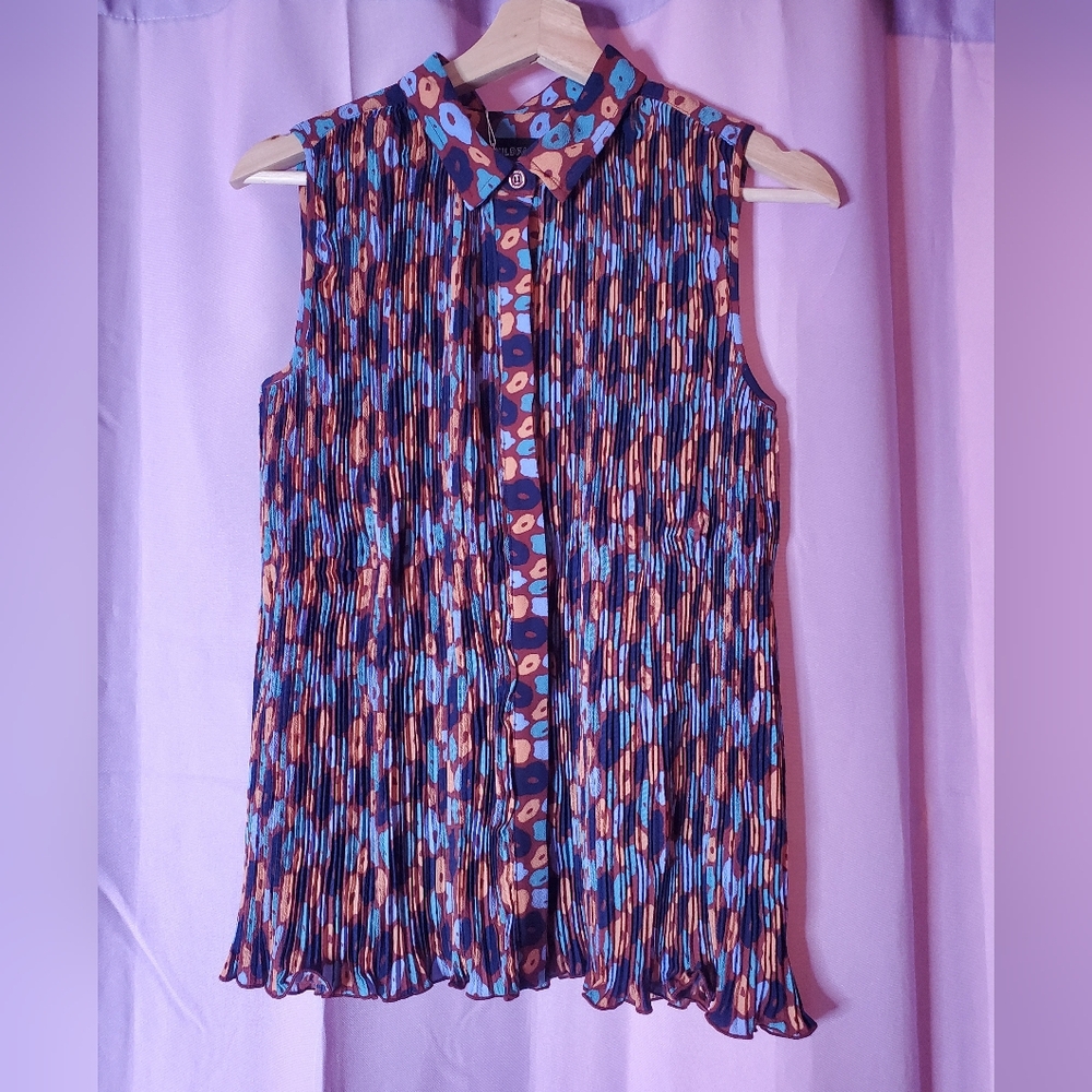 WILDFANG Button Up Sleeveless Blouse